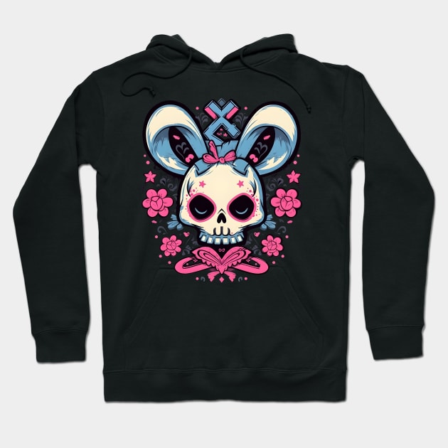 Deth Metal Rabbit Hoodie by The Digital Den